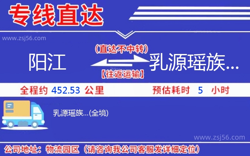 陽江到乳源瑤族...物流公司