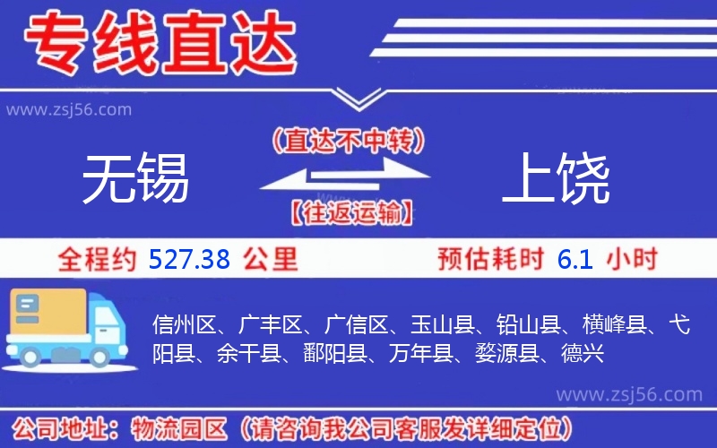 無(wú)錫到上饒物流公司